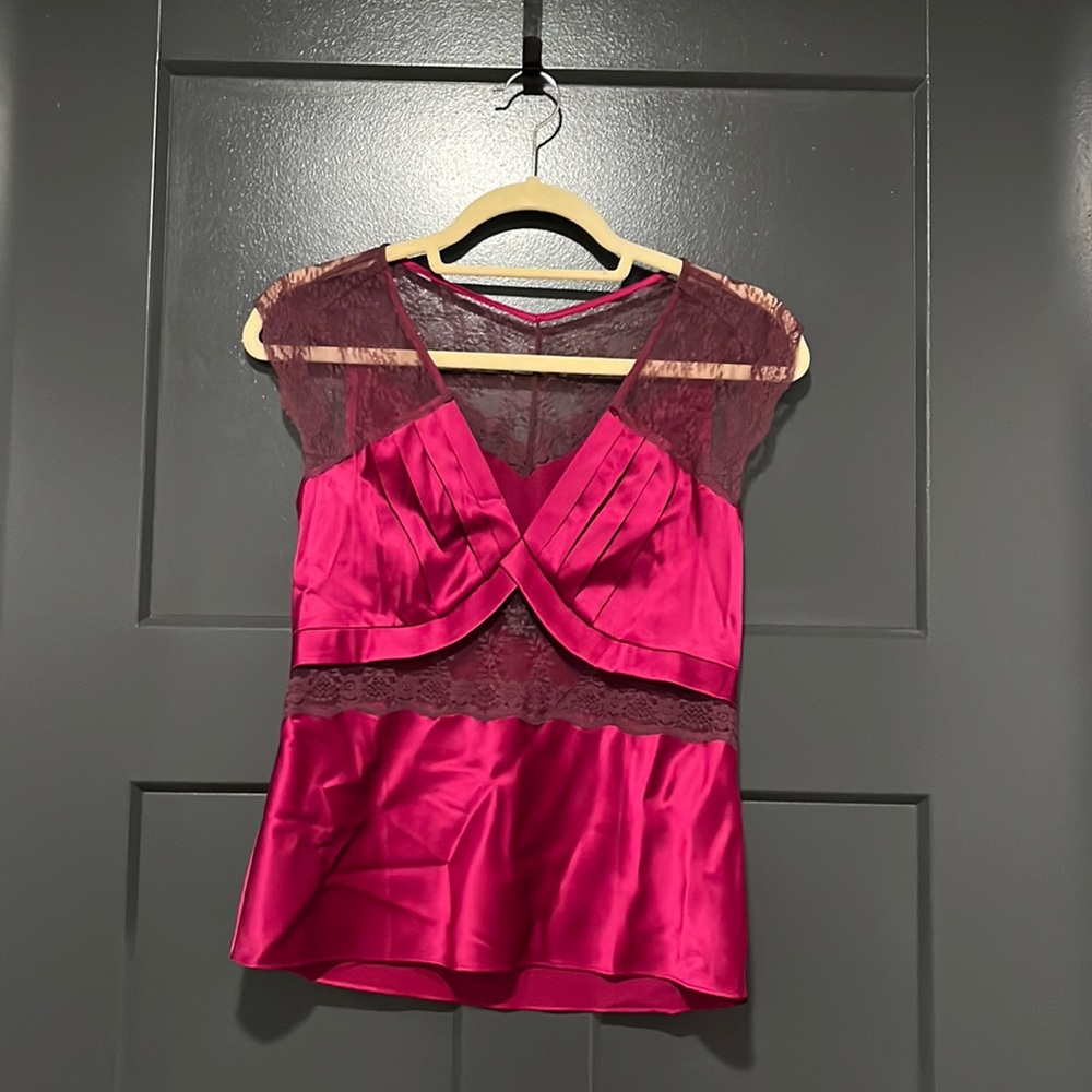 Moda International Silk & Lace Sleeveless Top